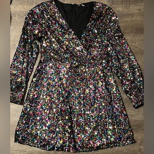 Anthropologie Hutch Demi Confetti Sequin Dress size 8